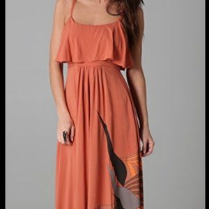 Free people Burnt orange floor length dress
